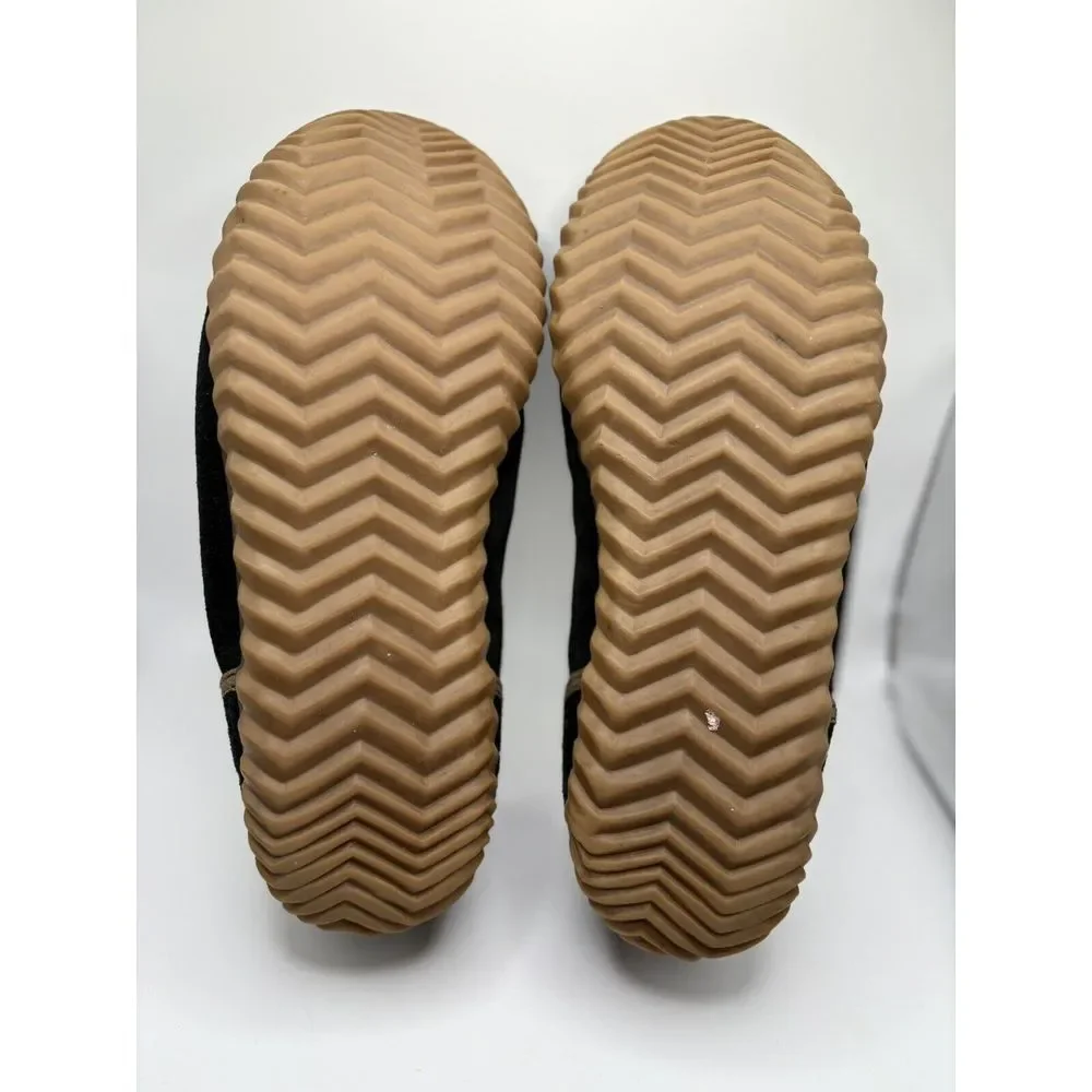 Sorel Falcon Ridge‎ Suede Slippers Black NM2025-010 Mens size 9.5 Slip On Shoes